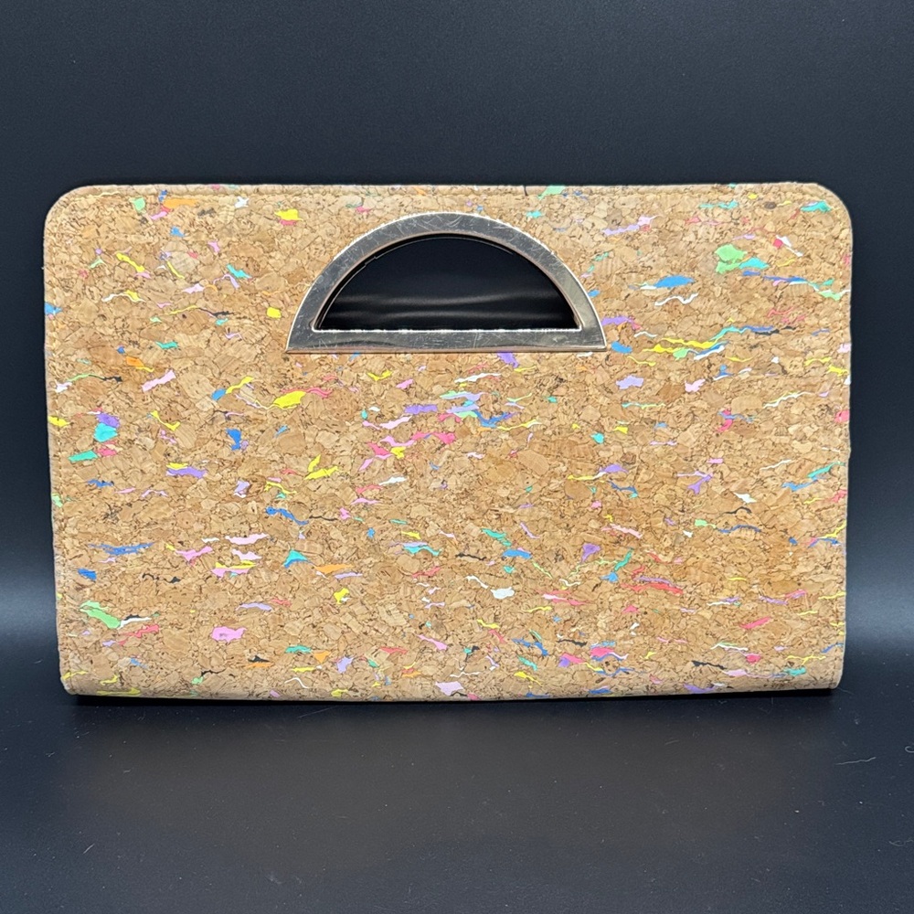 Cork Color Splash Envelope Clutch Purse